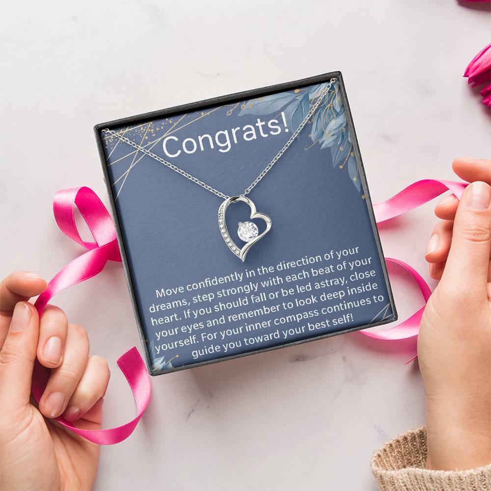 Graduate Graduation Present For Her New Chapter Motivational Necklace Gift For New Graduate Congratulations Gift New Chapter In Life Journey Forever Love Necklace