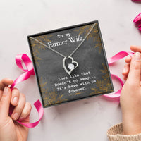 To My Farmer Wife Necklace Forever Love Necklace
