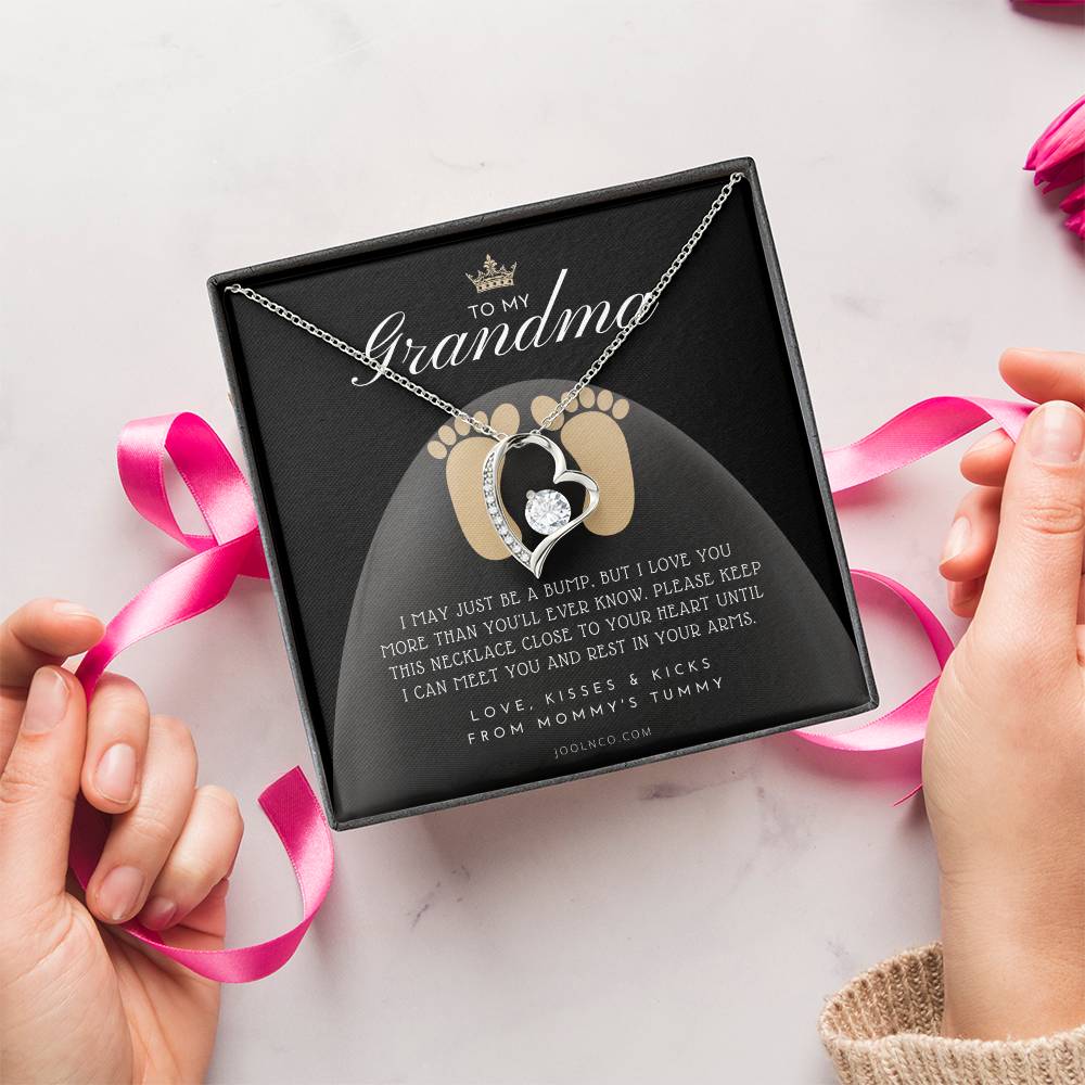 First Time Grandma Gifts Mothers Day Gift New Grandma Necklace I May Just Be A Bump But I Love You More Than You Ever Know Baby Shower Forever Love Necklace