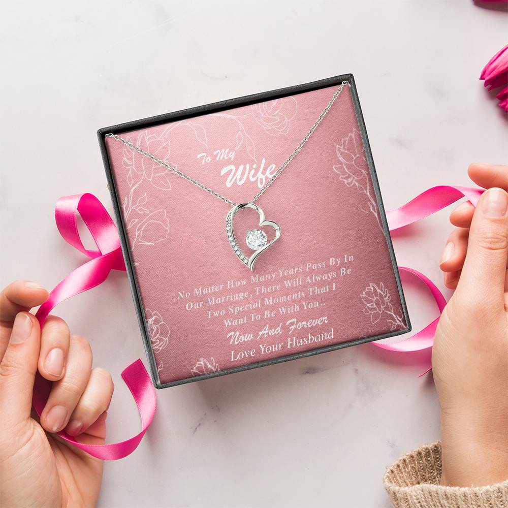 Gold Necklace To My Wife Pink Forever Love Necklace