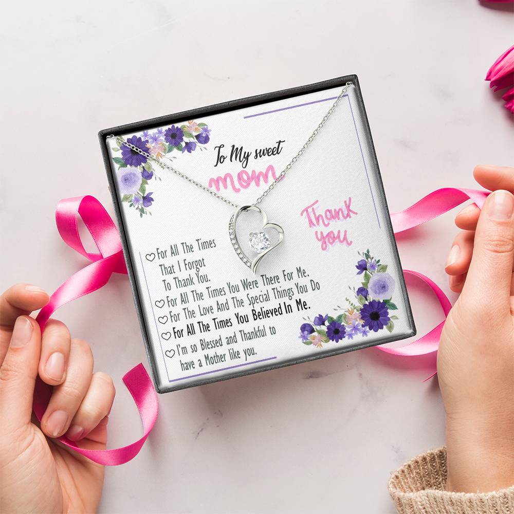 To My Mom 5 Forever Love Necklace