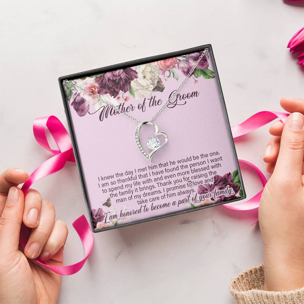 Mother Of The Groom Gift From Bride Mother Of The Groom Forever Love Necklace Customize Gift For Mother Of The Groom Mom Wedding Gift Forever Love Necklace