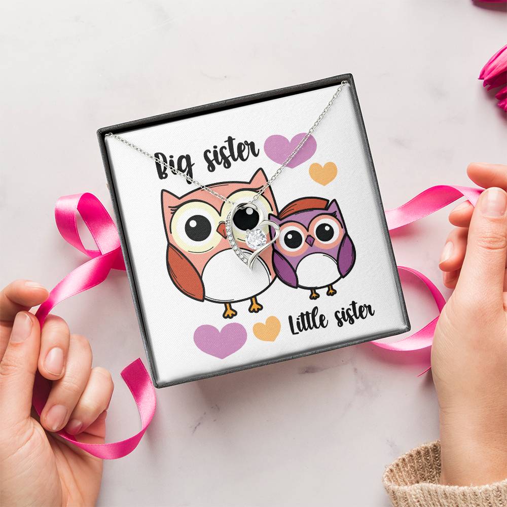 Little Sister Pearl Necklace From Big Brother Gift For Sister From Brother Little Sister Birthday Little Sister Graduation Forever Love Necklace