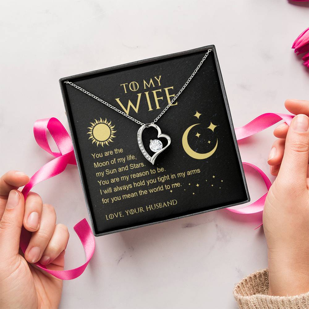 To My Wife Moon Of My Life Necklace 1 Forever Love Necklace
