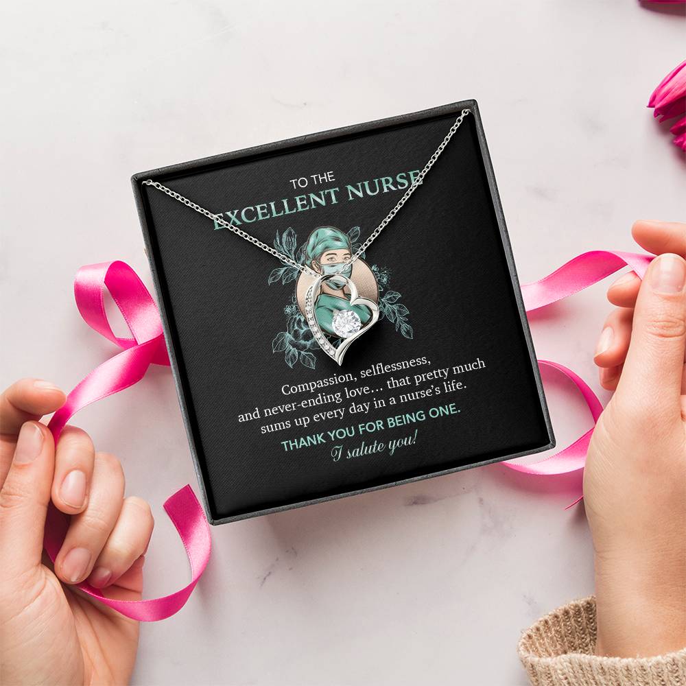 Gift For Nurse - Thank You For Being One - Forever Love Necklace Forever Love Necklace