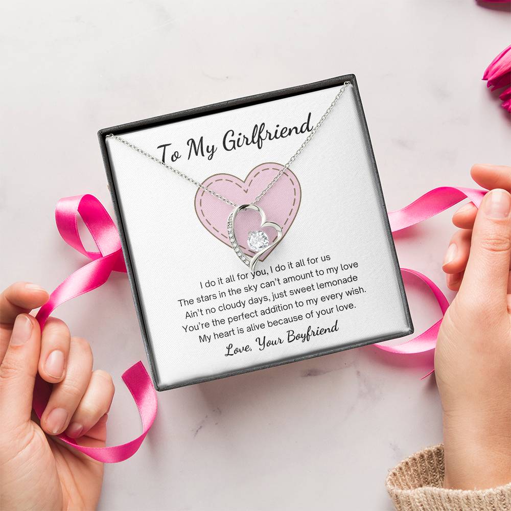 To My Girlfriend You Are My Every Wish Necklace 1 Forever Love Necklace