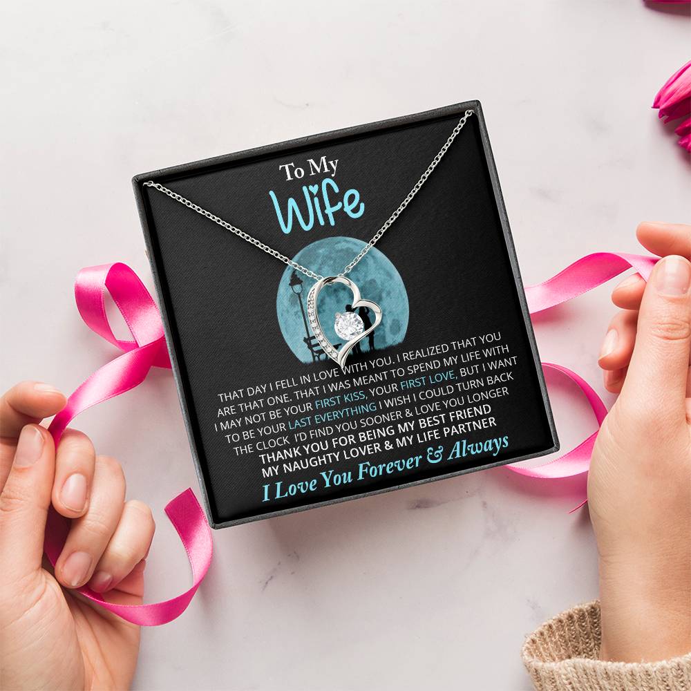 To My Wife Necklace Fishing Necklace Fisherman Wife Gifts Wife Birthday Gift Fishing Partner Present Fishing Gift Ideas To Forever Love Necklace