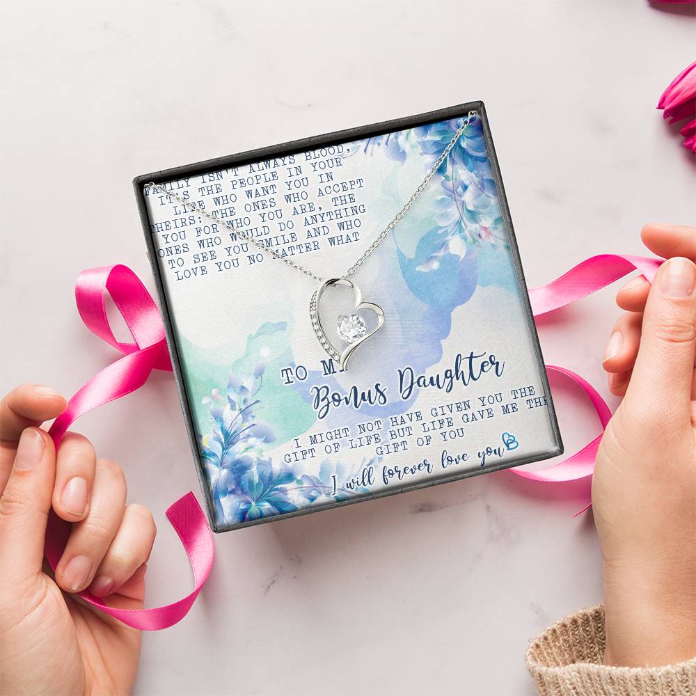 Stepdaughter Necklace Gift Customize Bonus Daughter Necklace Necklace For Stepdaughter Daughter In Law Necklacebonus Daughter Forever Love Necklace