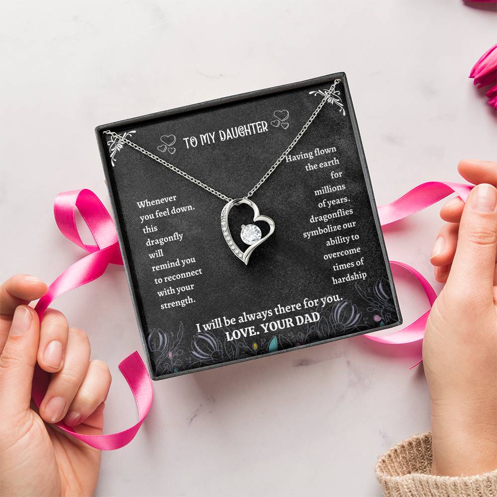 To My Daughter - I Will Always Be There For You Love Your Dad Father Daygift For Daughter - Father Daughter Necklace Father To Daughter Birthday Gift