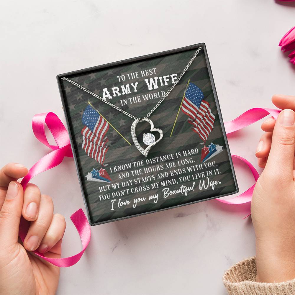 To The Best Army Wife Necklace Forever Love Necklace