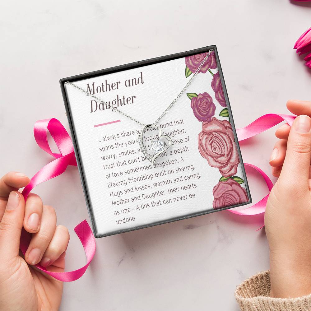 Mother And Daughter Necklace Mom Gift Mother Jewelry Daughter Gift Daughter Birthday Gift Mothers Day Mother To Daughter Birthday Gift Forever Love Necklace