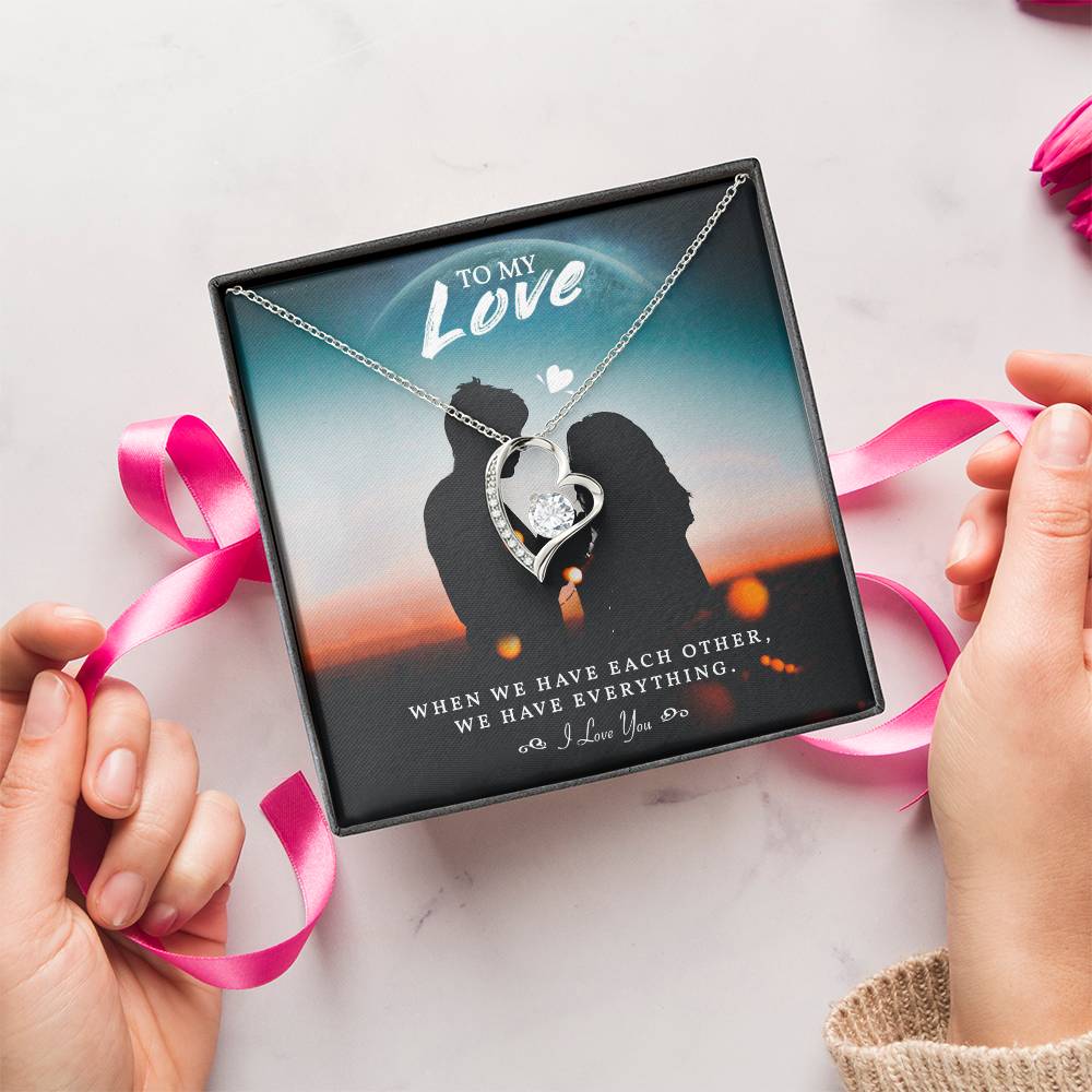 To My Love. Amazing Necklace For Her. Any Occasion Or Just Because. Heart Pendant. Forever Love Necklace