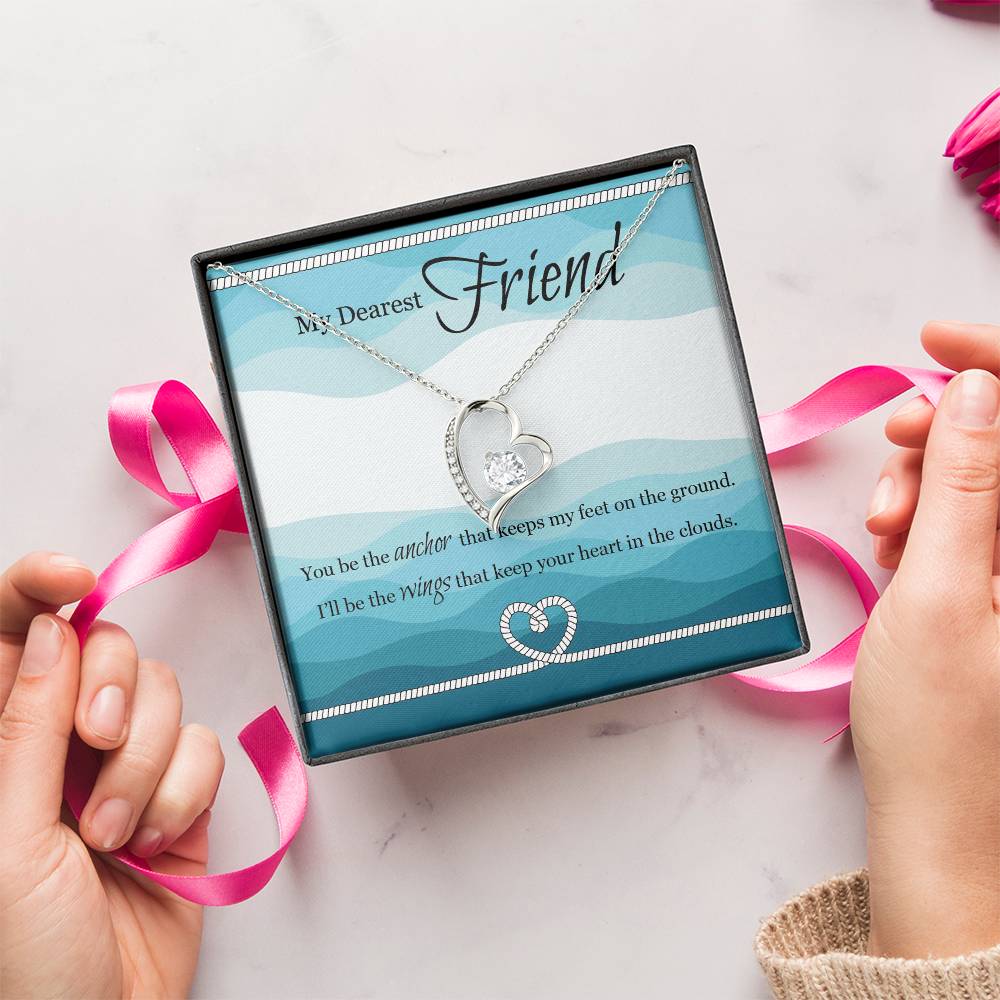 My Dearest Friend I'll Be The Wing That Keep Your Heart In The Clouds Necklace 1 Forever Love Necklace