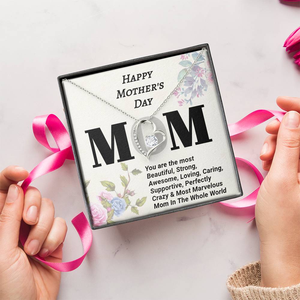Happy Mother's Day Necklace For Mom Forever Love Necklace