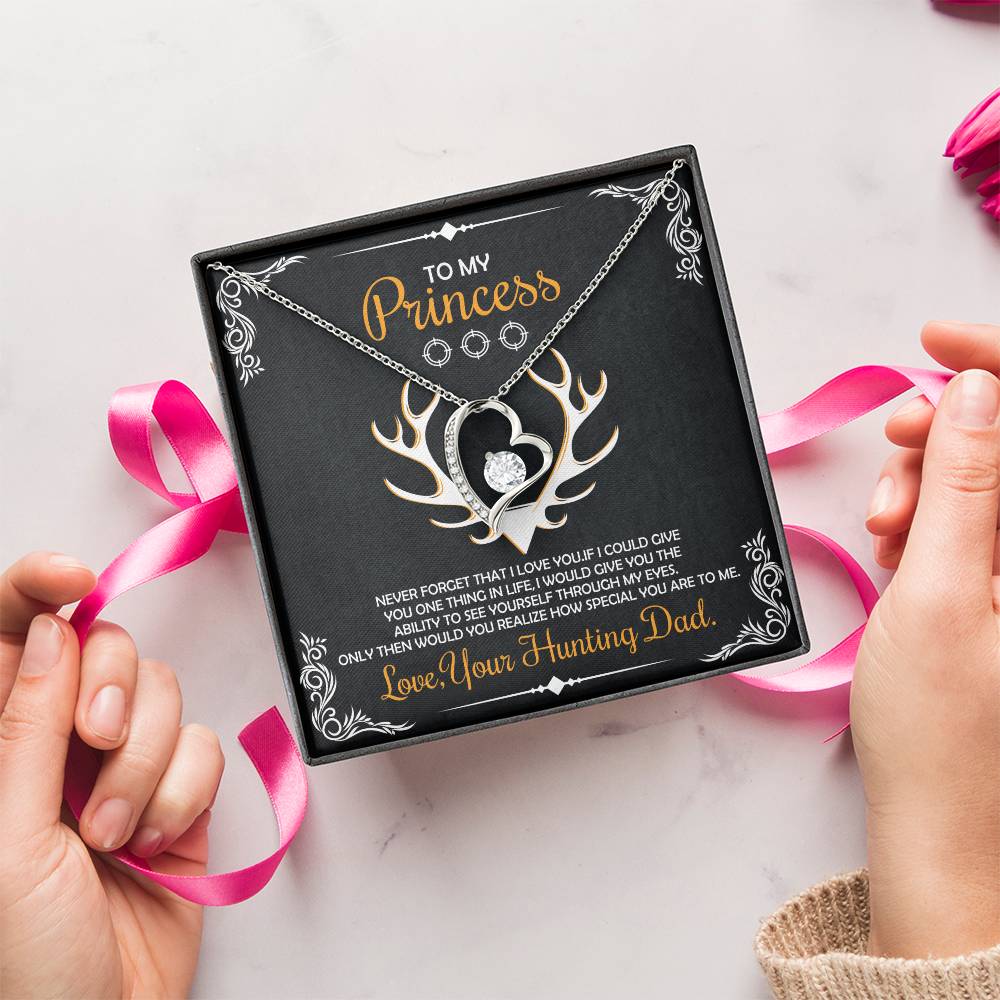 Hunting Daughter Necklace Gift From Hunting Dad Daughter Gift Necklace Daughter Birthday Gift Christmas Gift For Daughter Forever Love Necklace