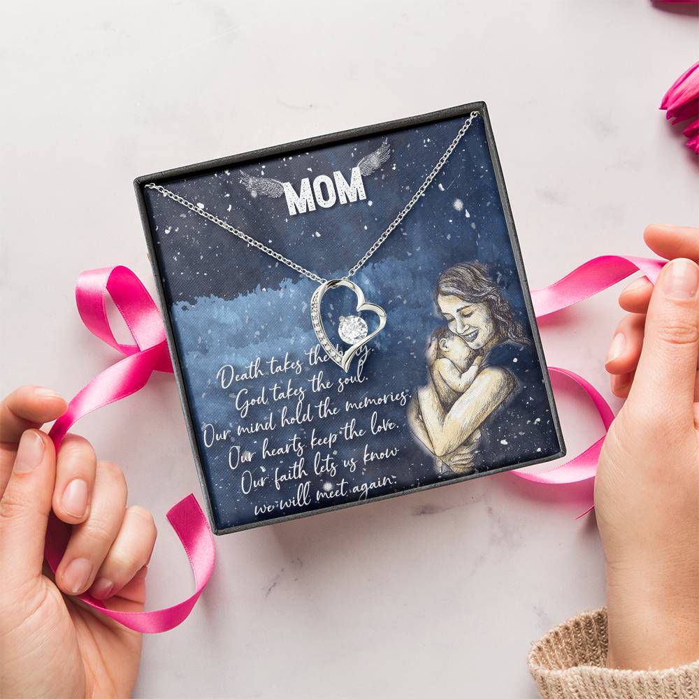 To My Mom Forever Love Necklace Mother Necklace Gift For Mother Xmas Christmas Customize Gift To My Mom 1 Forever Love Necklace