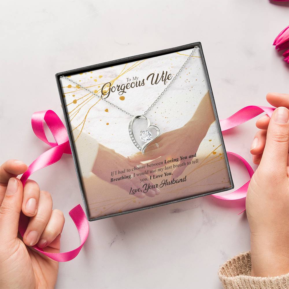 My Georgeous Wifei Love You Forever Love Necklace