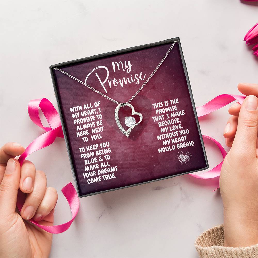 My Promise To You Heart Necklace Forever Love Necklace