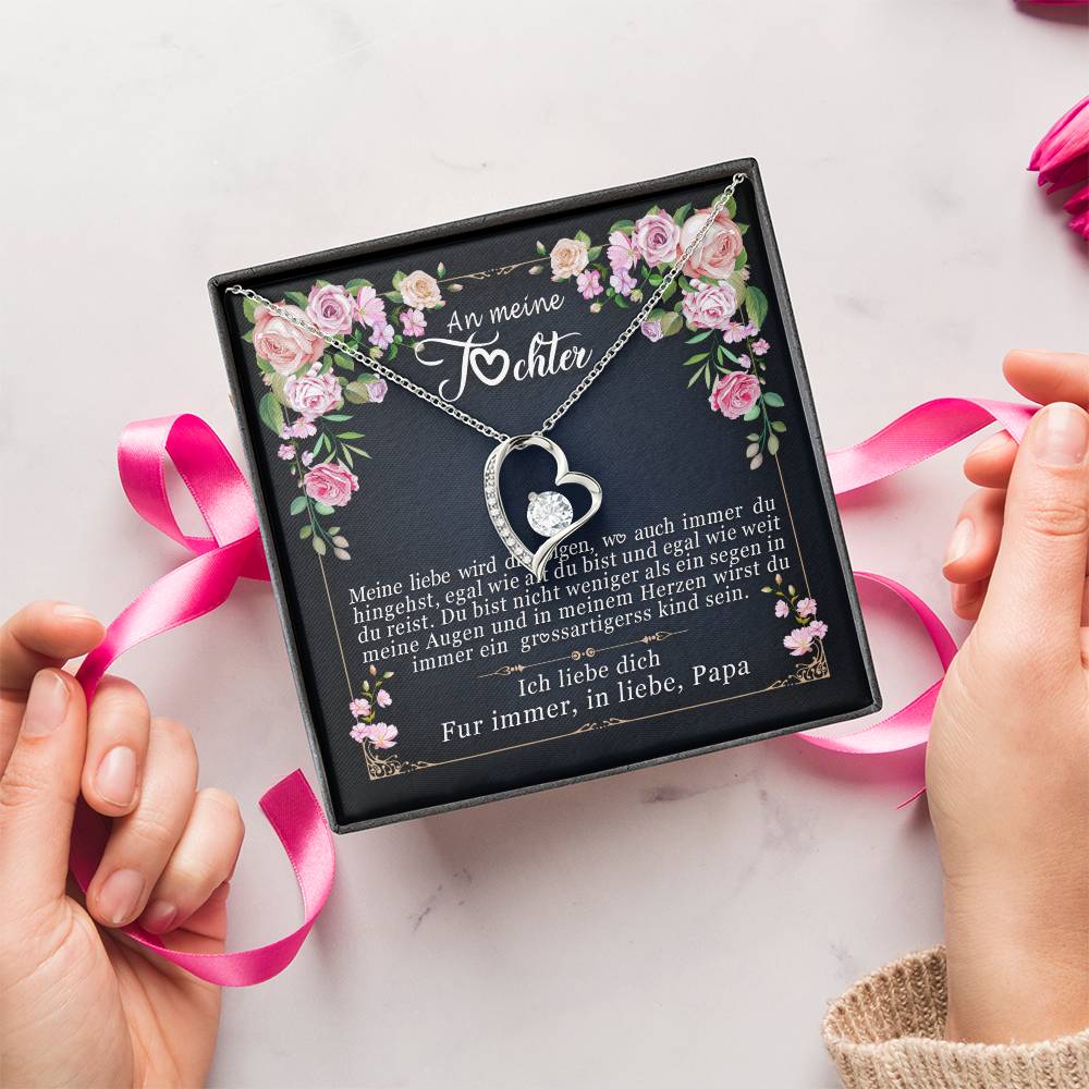 Geschenke Papa Für Tochter Herz Herzkette Forever Love Necklace