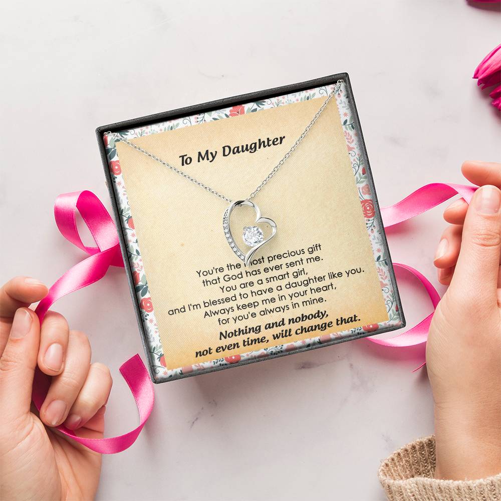 Gift For Daughter The Most Precious Gift For Daughter From Dad To My Daughter Necklace Daughter Gift From Dad Daughter Birthday Gift Forever Love Necklace
