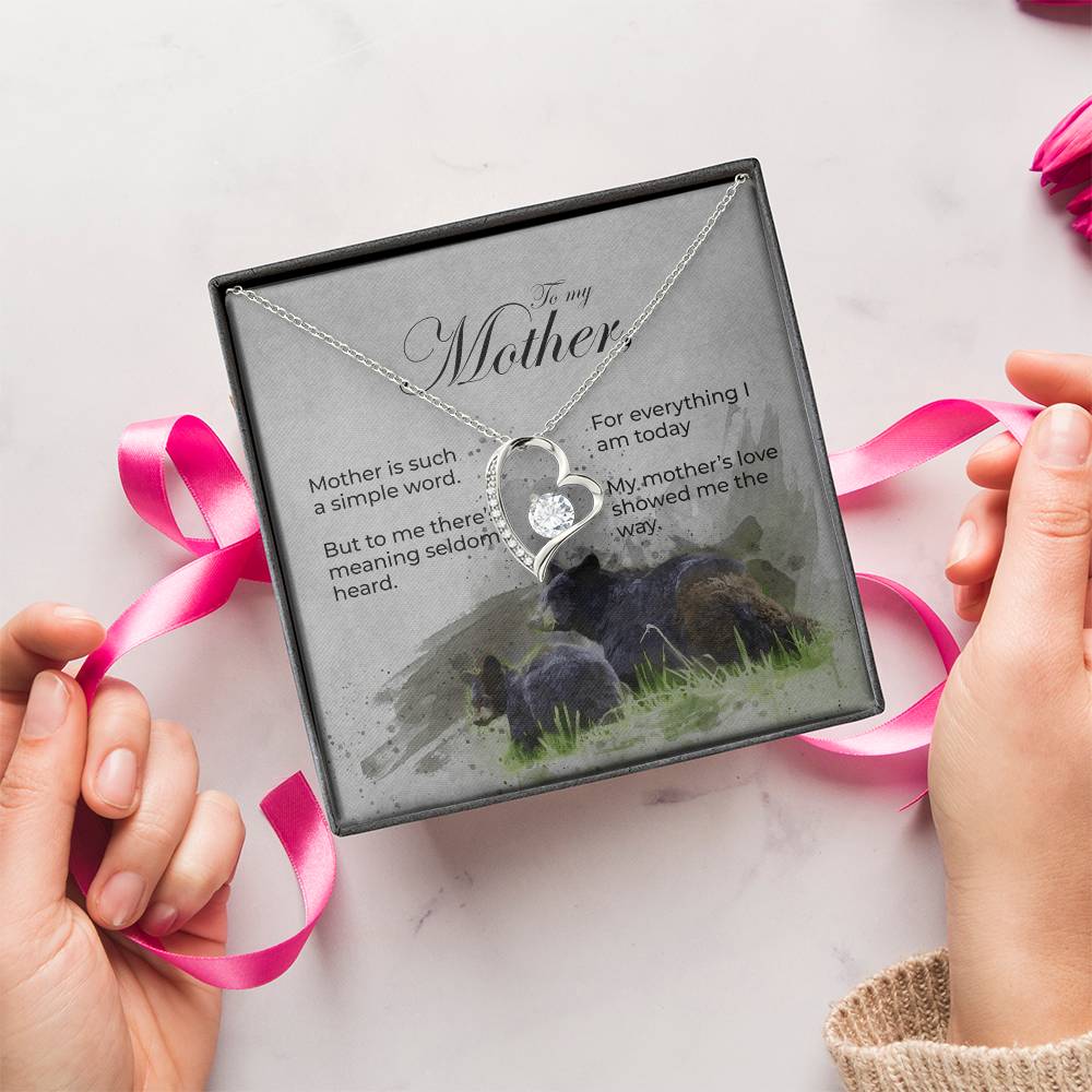 Forever Love Mother's Day Necklace With Message Card Forever Love Necklace