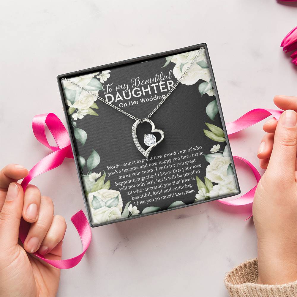 Bride Gift From Mom To Daughter On Wedding Day Wedding Necklace Gift To Daughter Gift For Daughter On Wedding Day Forever Love Necklace