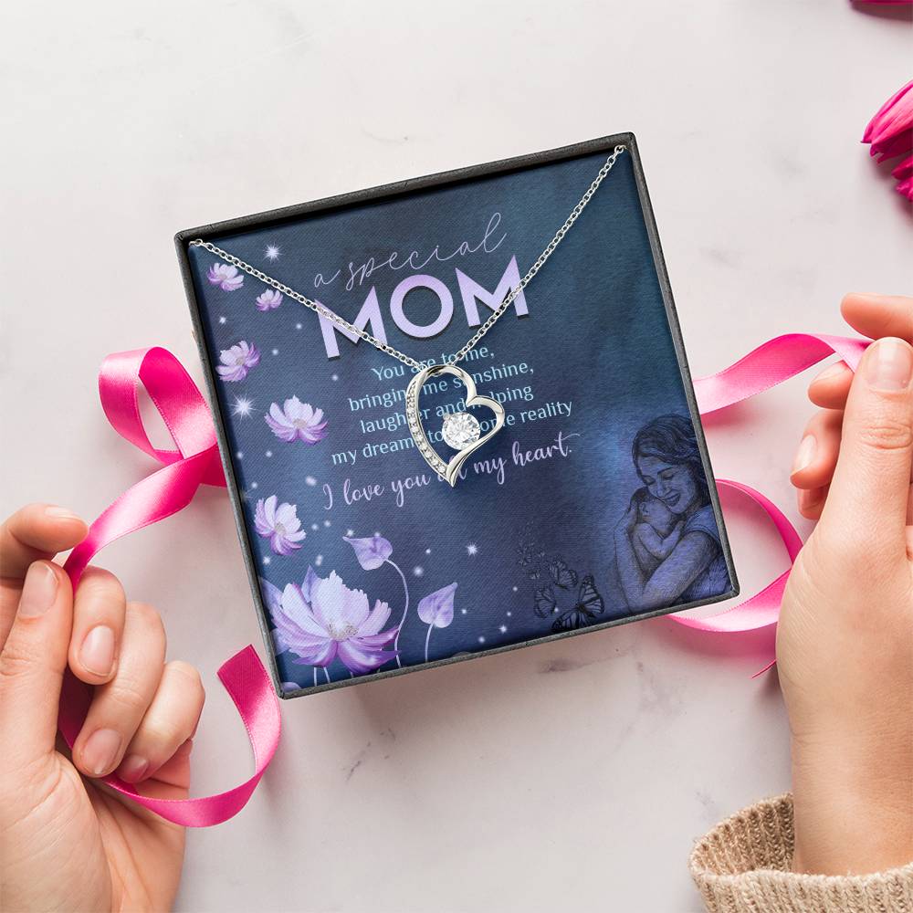 To My Mom Mother Necklace Gift For Mother Xmas Christmas Customize Gift To My Mom Forever Love Necklace