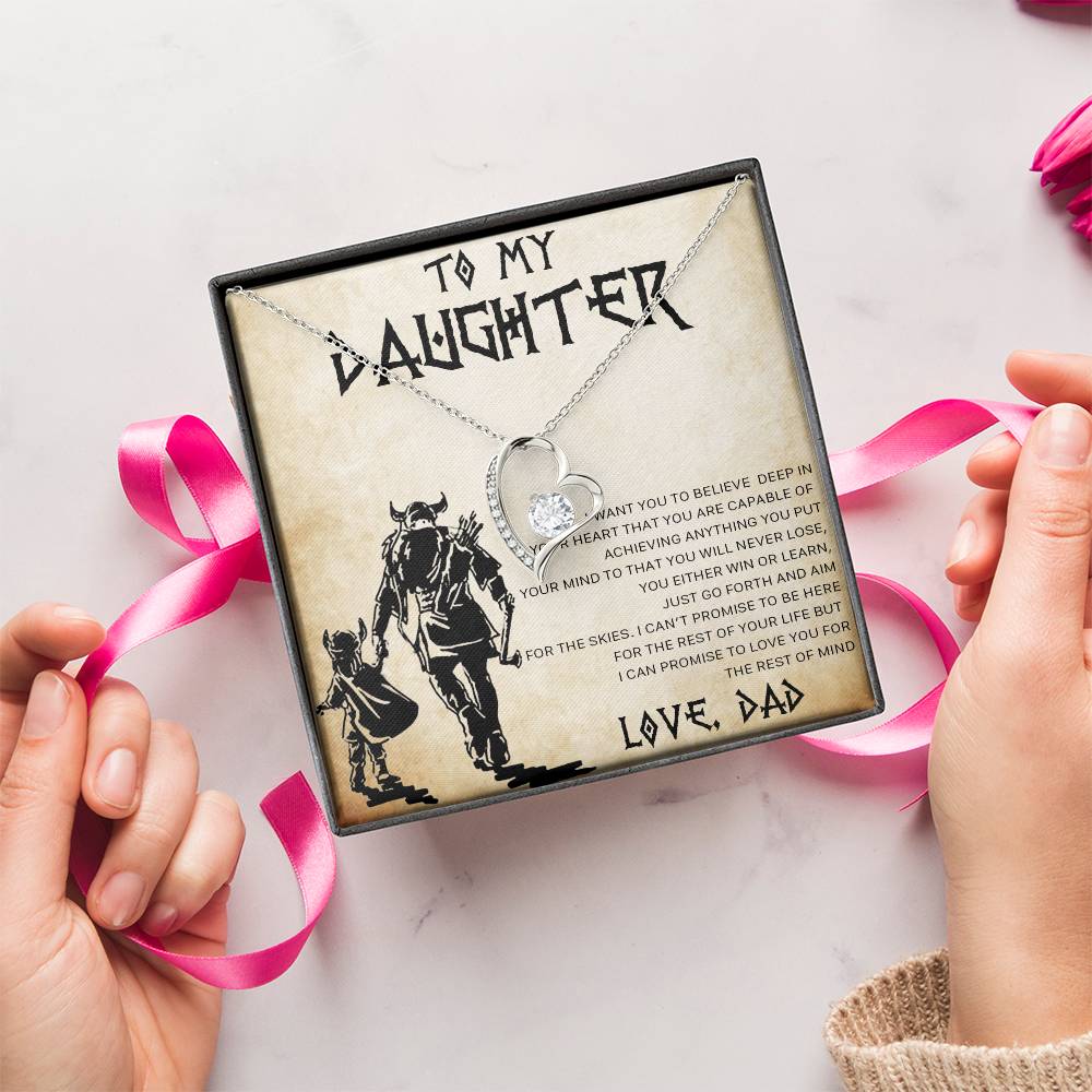To My Daughter Gift For Daughter From Dad Daughter Necklace Viking Style Necklace To My Daughter Necklace Gift Necklace Daughters Name Forever Love Necklace