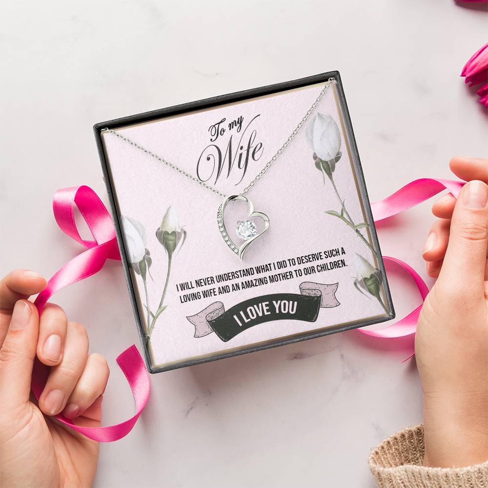 To My Wife - Forever Love Necklace Gold Forever Love Necklace