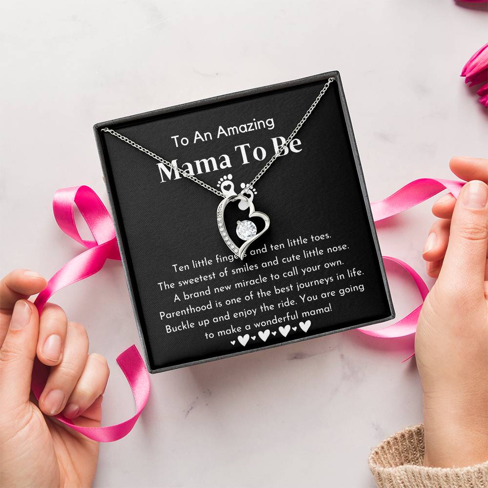 To An Amazing Mama To Be Pregnancy Gift For Friend Gift For First Time Mom Pregnancy Gift For Best Friend Forever Love Necklace