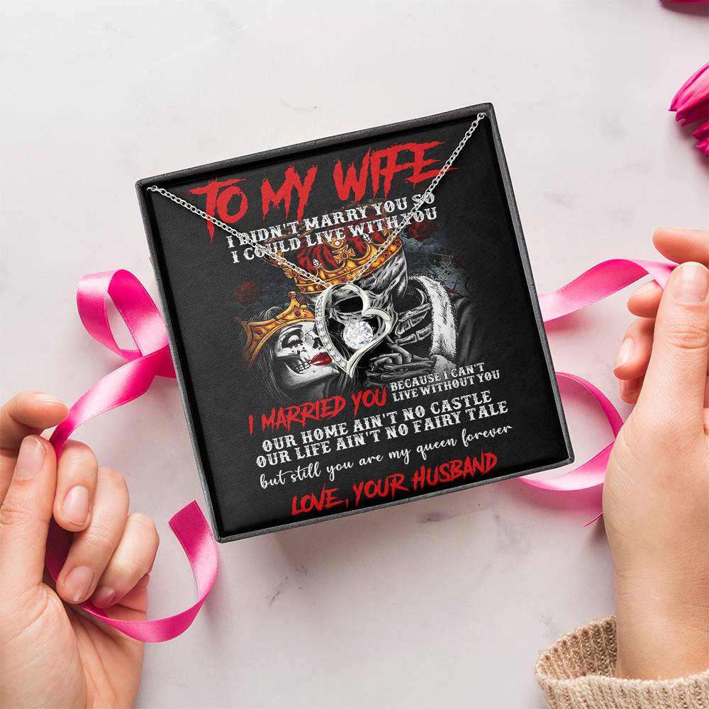 To My Wife Forever Love Necklace Forever Love Necklace