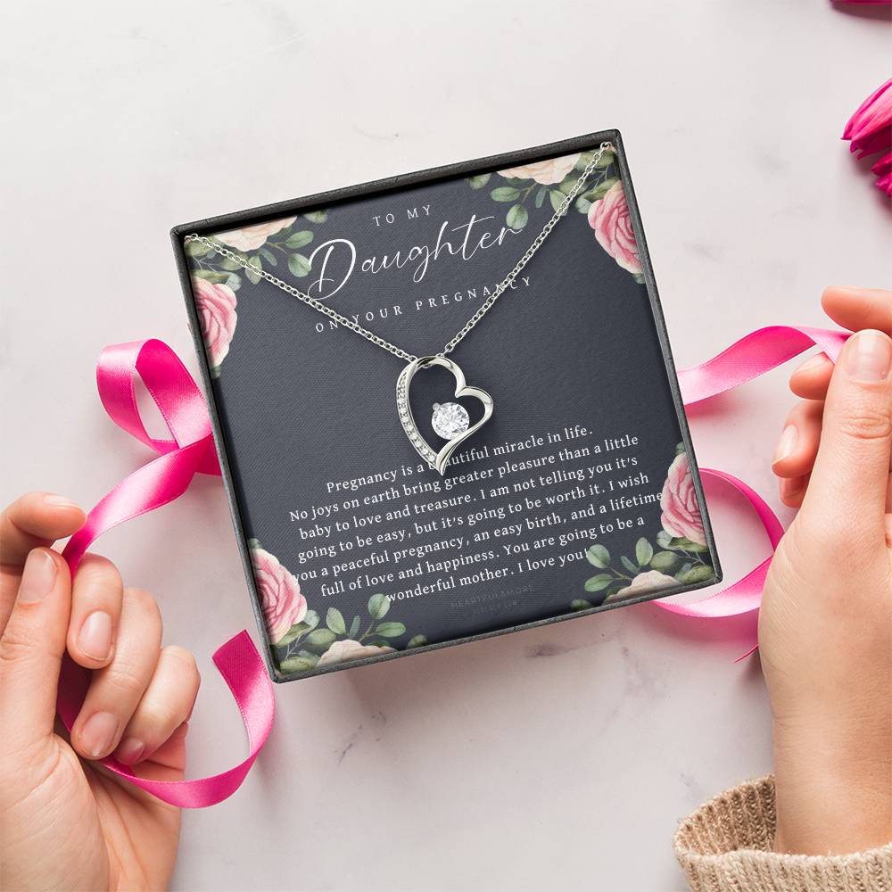 New Mom Expecting Mom Gift Expecting Mom Gift Pregnancy Gift For Daughter Mothers Day Gifts Anniversary Forever Love Necklace