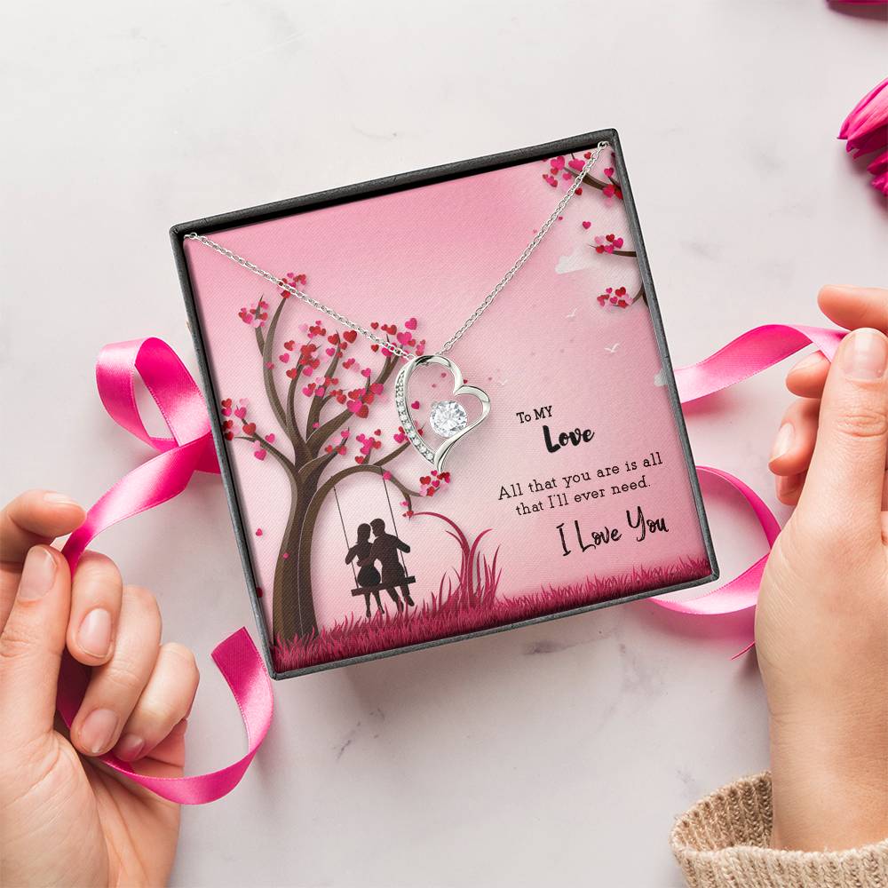 Special Gift For Your Love - 925 Sterling Silver Pendant Forever Love Necklace