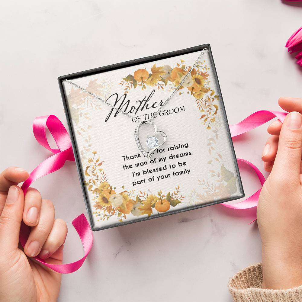Gift For Mother Of The Groom Thank You Forever Love Necklace