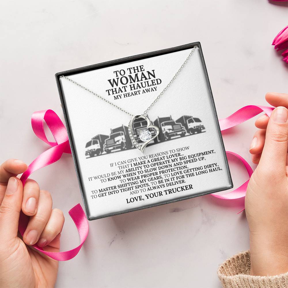 Trucker Reason That He Makes A Great Lover Necklace Gift 1 Forever Love Necklace