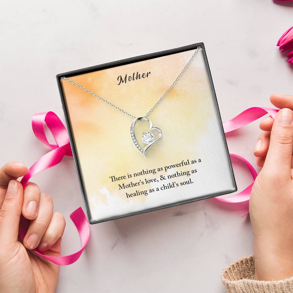Mother There Is Nothing As Powerful As A Mother's Love Forever Love Necklace