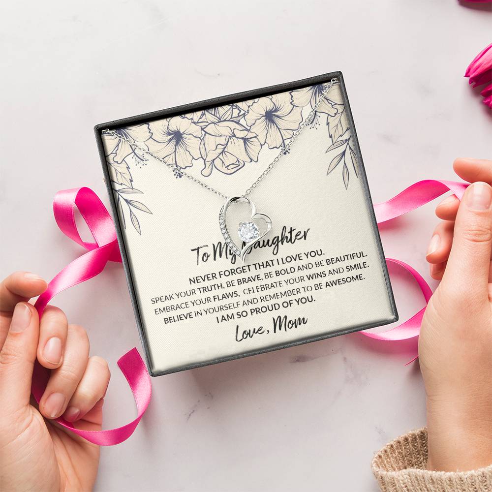 To My Daughter Moon And Back Necklace Meaningful Necklace For Daughter Sterling Silver Mom To Daughter Necklace Mummy Daughter Forever Love Necklace