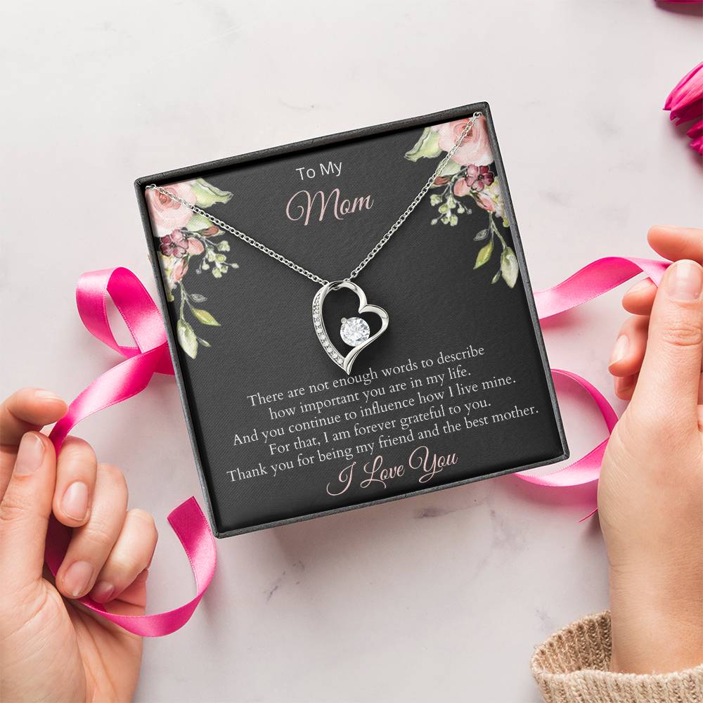 To Mom Mother's Day Gift With Message Card Forever Love Necklace