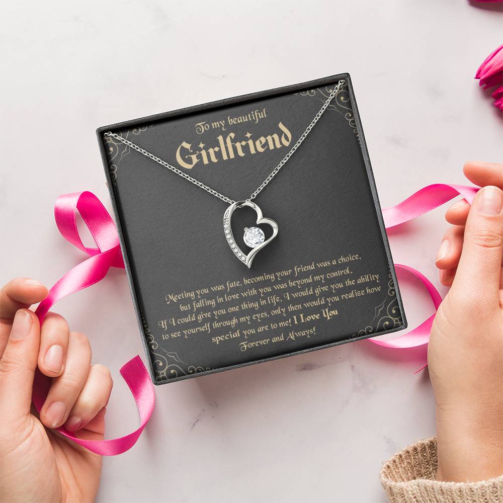 To My Beautiful Girlfriend Necklace Forever Love Necklace
