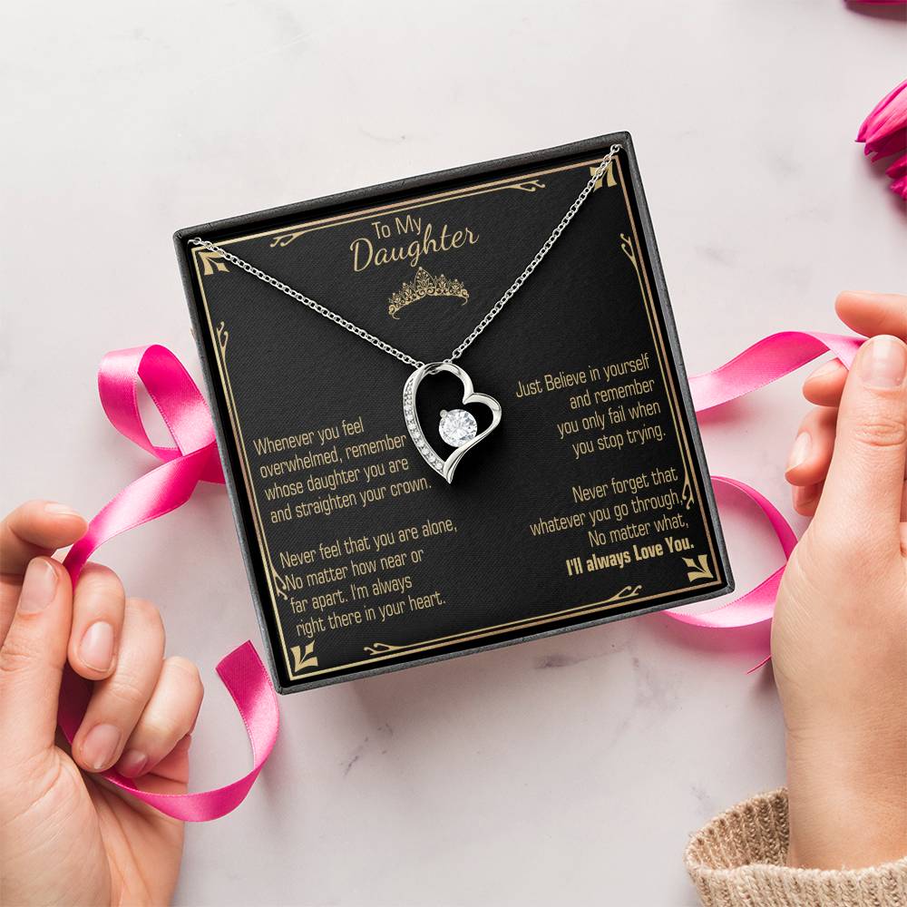 A Gift For Daughter Believe In Yourself Forever Love Necklace
