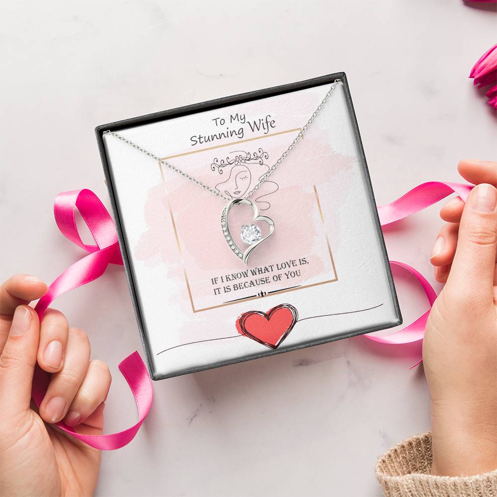 Gift For Wife - What Love Is - Necklace Forever Love Necklace