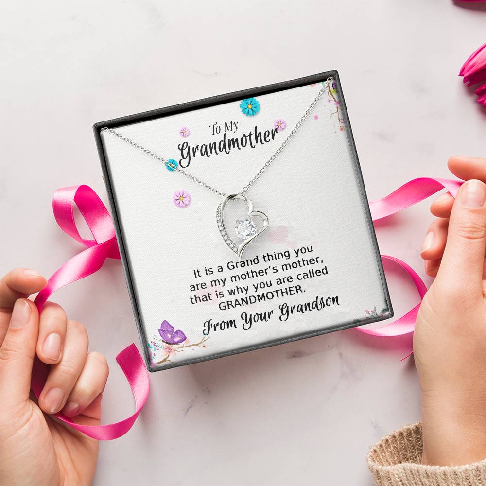 To My Grandmother From Your Grandson Necklace 1 Forever Love Necklace