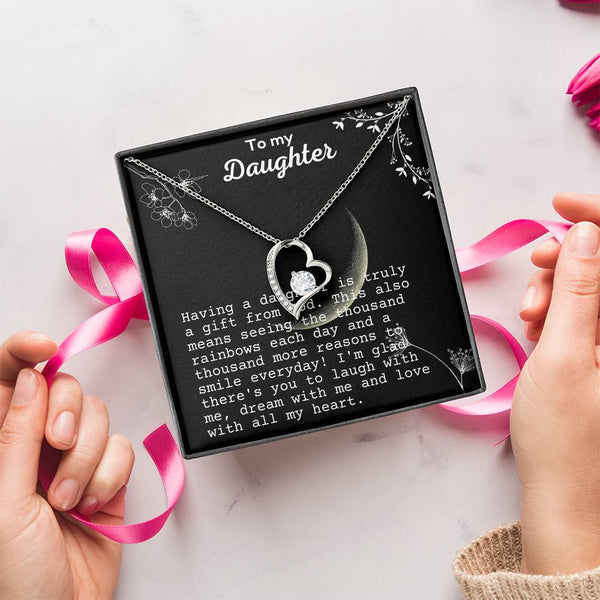 To My Daughter From Momdad 1 Forever Love Necklace