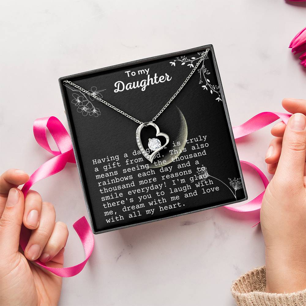 To My Daughter From Momdad 1 Forever Love Necklace