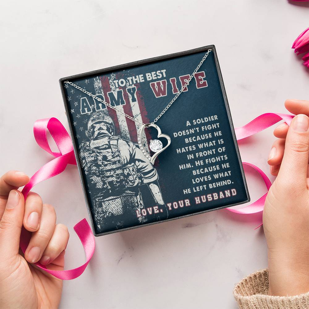 Forever Love Necklace - To The Best Army Wife Forever Love Necklace