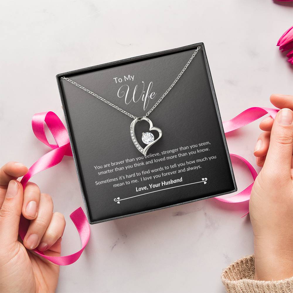 To My Wife Forever & Always Necklace 1 Forever Love Necklace