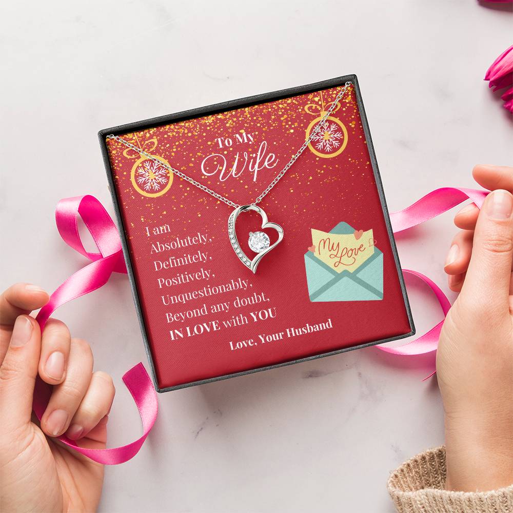 To My Wife - Absolutely In Love - Necklace Forever Love Necklace