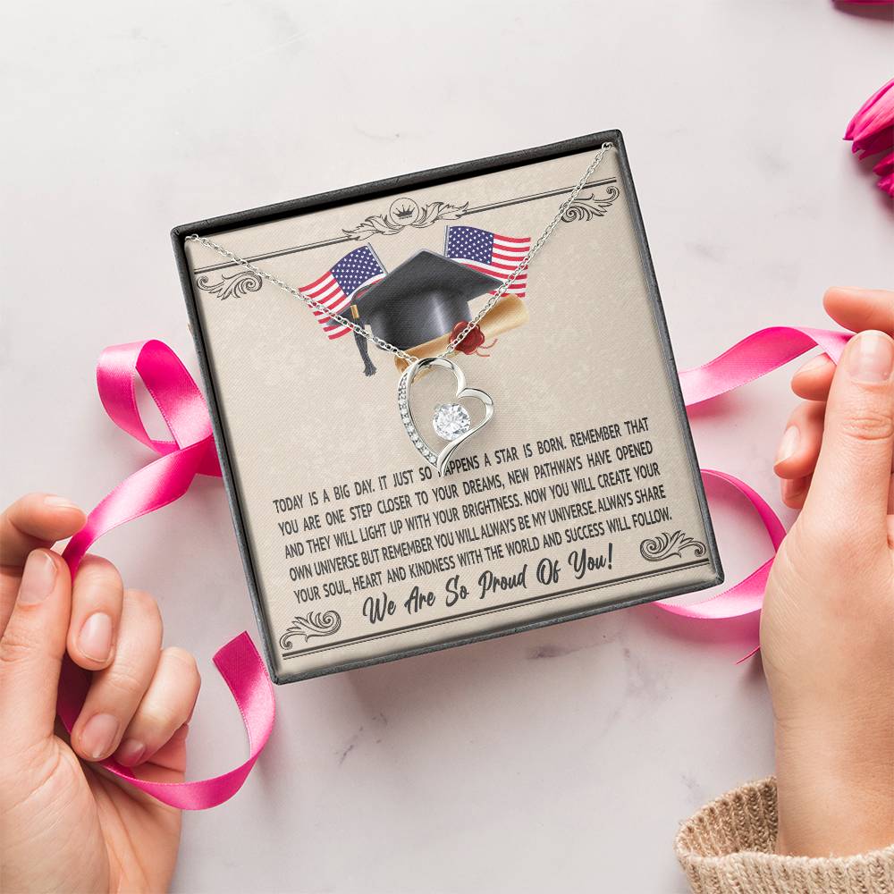 Congrats Necklace Gift For Daughter Special Gift For Graduate Congratulation Gift For Her College Graduation Gift For Friends Graduation Forever Love Necklace