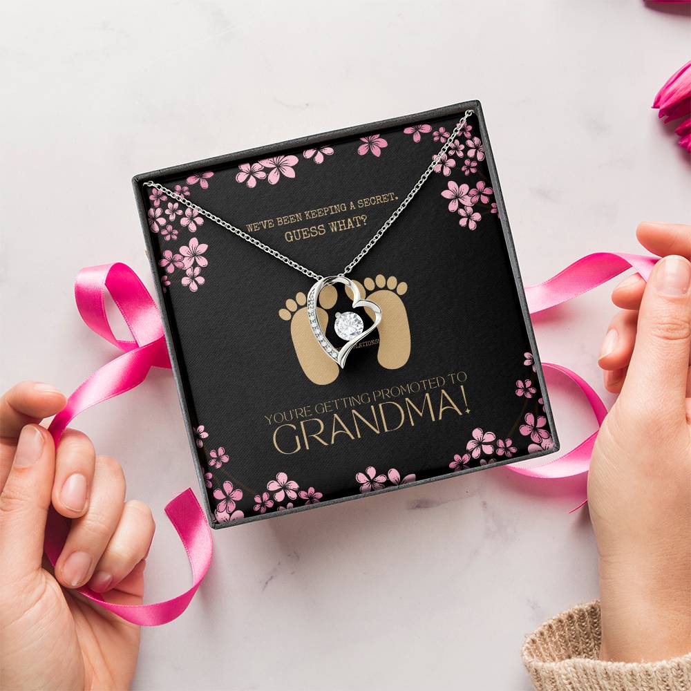 New Grandma Necklace Pregnancy Announcement Grandparent Gifts For Grandma First Time Grandma Forever Love Necklace