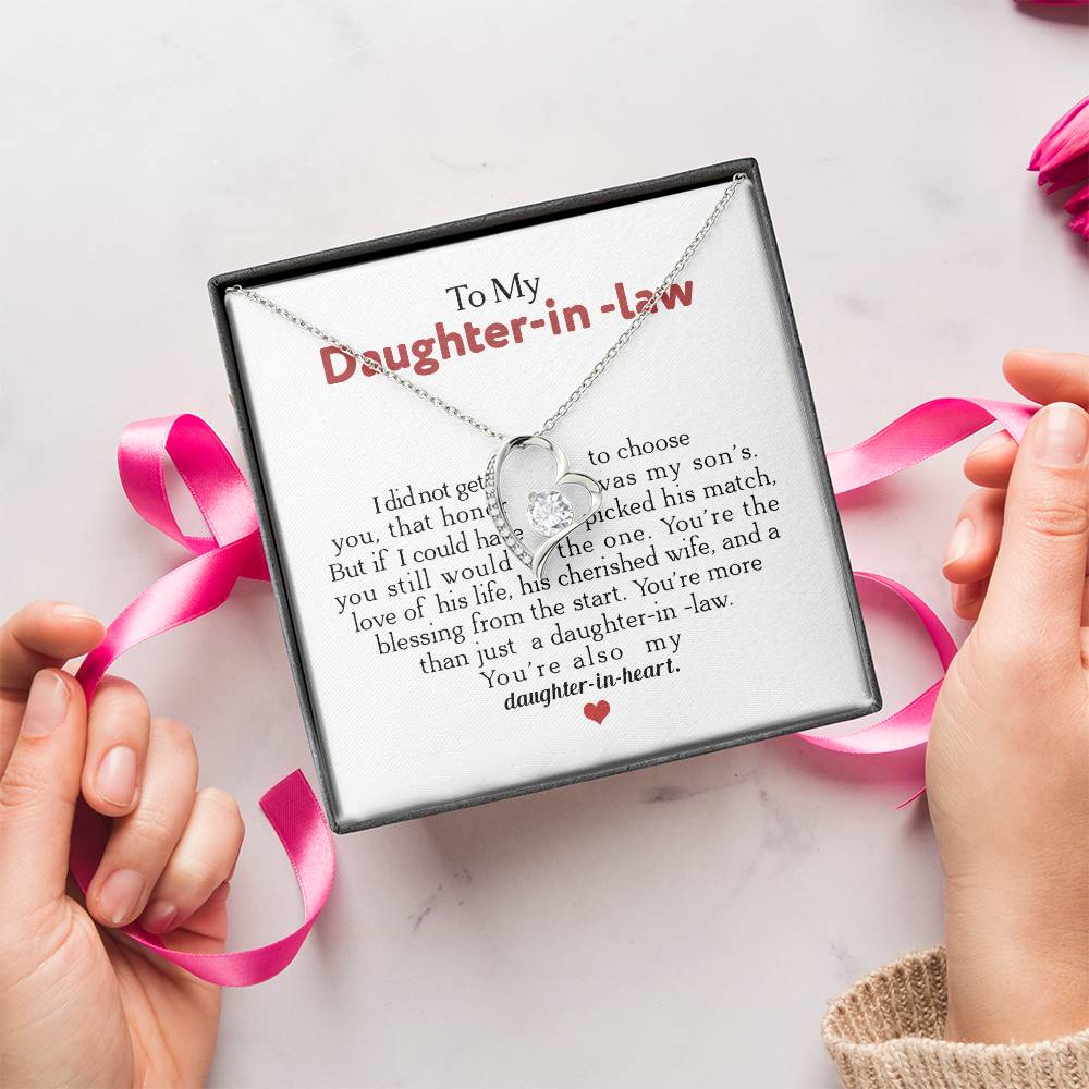 To My Daughterinlaw You're Also My Daughter In Heart Forever Love Necklace